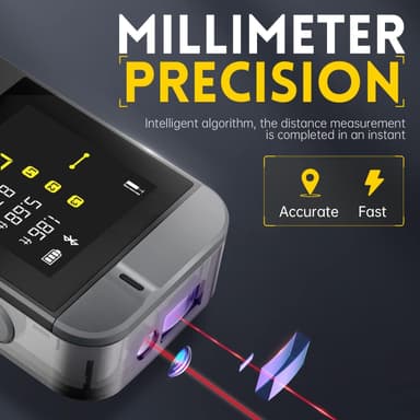 FNIRSI IR40 Laser Rangefinder, avståndsmätare för längd, area, volym, pythagoras
