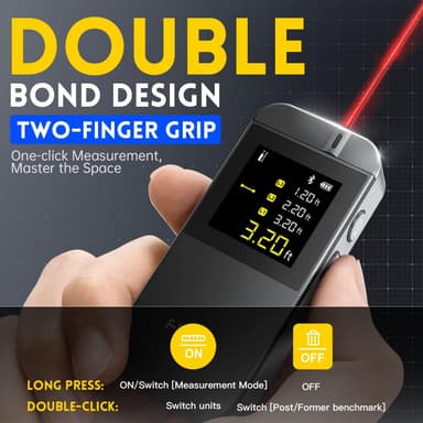 FNIRSI IR40 Laser Rangefinder, avståndsmätare för längd, area, volym, pythagoras