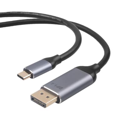 NÖRDIC 2m USBC to DP 1.4 kabel 8K30Hz 4K120Hz 32,4Gbps HBR3 HDR10