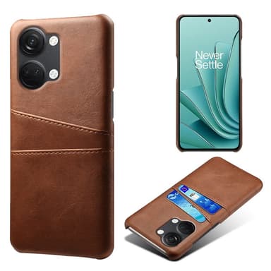 SKALO OnePlus Nord 3 5G / Ace 2V PU-Läder Korthållare Skal - Brun