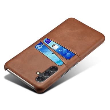 SKALO Samsung A55 5G PU Läder Skal med Korthållare/Plånbok - Brun