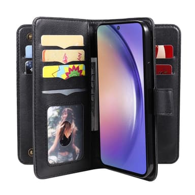 SKALO Samsung A55 5G 10-FACK Plånboksfodral - Svart