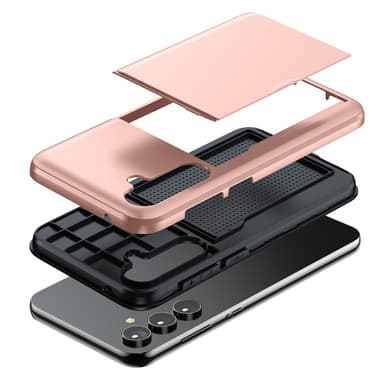 SKALO Samsung A55 5G Armor Skal Korthållare - Blå