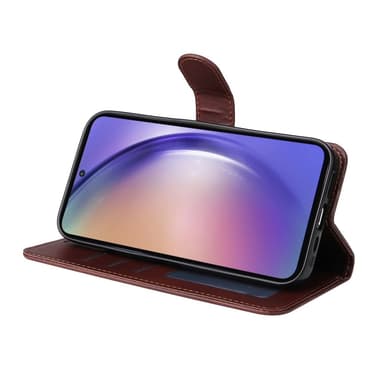 SKALO Samsung A55 5G PU-Läder Plånboksfodral - Brun