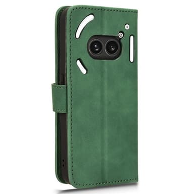 SKALO Nothing Phone (2a) Matt PU-Läder Plånboksfodral - Grön