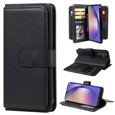 SKALO Samsung A55 5G 10-FACK Plånboksfodral - Svart