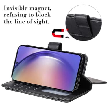 SKALO Samsung A55 5G 10-FACK Plånboksfodral - Svart