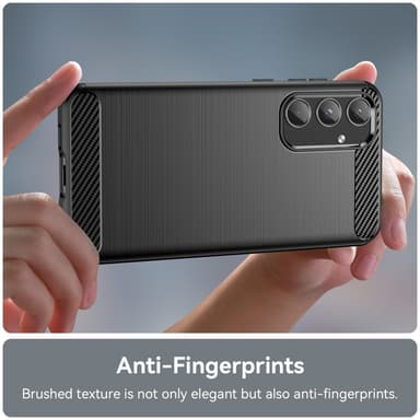 SKALO Samsung A55 5G Armor Carbon Stöttåligt TPU-skal - Svart