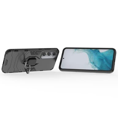 SKALO Samsung A35 5G Armor Hybrid Metallring skal - Svart