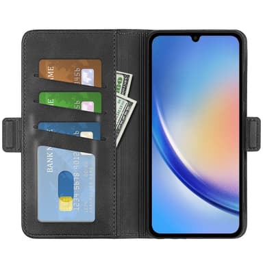 SKALO Samsung A35 5G Premium Plånboksfodral - Svart