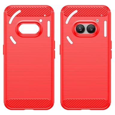 SKALO Nothing Phone (2a) Armor Carbon Stöttåligt TPU-skal - Röd