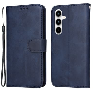 SKALO Samsung A35 5G PU-Läder Plånboksfodral - Blå