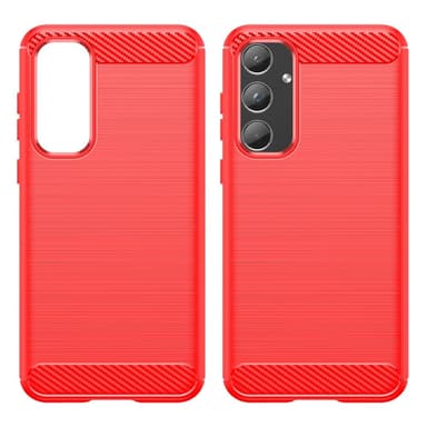 SKALO Samsung A55 5G Armor Carbon Stöttåligt TPU-skal - Röd