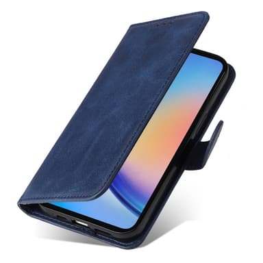SKALO Samsung A35 5G PU-Läder Plånboksfodral - Blå