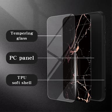 SKALO Samsung A35 5G Marmor Härdat Glas TPU-skal - Motiv 2