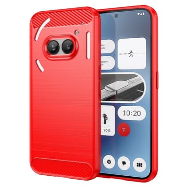 SKALO Nothing Phone (2a) Armor Carbon Stöttåligt TPU-skal - Röd