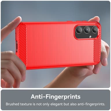 SKALO Samsung A55 5G Armor Carbon Stöttåligt TPU-skal - Röd