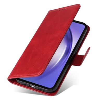 SKALO Samsung A55 5G PU-Läder Plånboksfodral - Röd