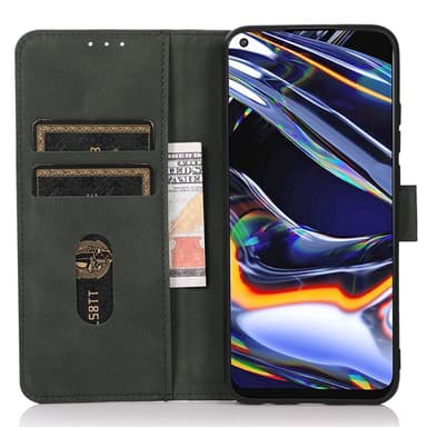 SKALO Samsung A35 5G KHAZNEH Plånboksfodral i PU-Läder - Grön