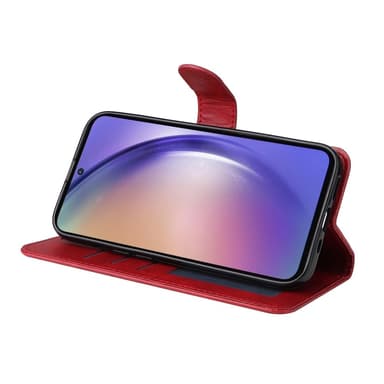 SKALO Samsung A55 5G PU-Läder Plånboksfodral - Röd