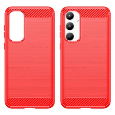 SKALO Samsung A35 5G Armor Carbon Stöttåligt TPU-skal - Röd