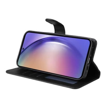 SKALO Samsung A55 5G PU-Läder Plånboksfodral - Svart