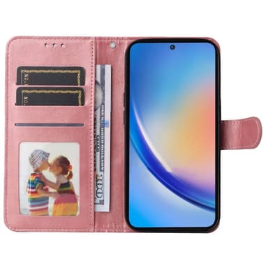 SKALO Samsung A35 5G PU-Läder Plånboksfodral - Rosa