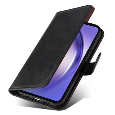 SKALO Samsung A55 5G PU-Läder Plånboksfodral - Svart