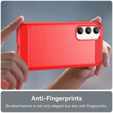 SKALO Samsung A35 5G Armor Carbon Stöttåligt TPU-skal - Röd