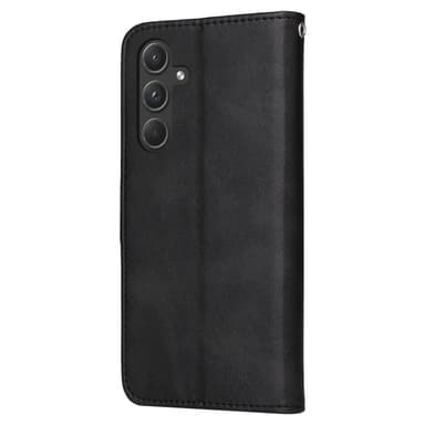 SKALO Samsung A55 5G PU-Läder Plånboksfodral - Svart
