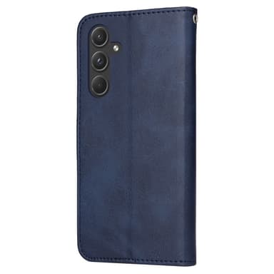 SKALO Samsung A55 5G PU-Läder Plånboksfodral - Blå