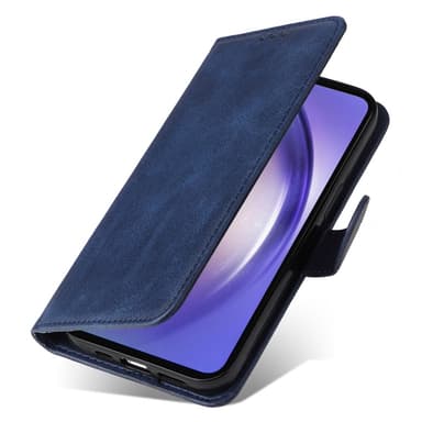 SKALO Samsung A55 5G PU-Läder Plånboksfodral - Blå