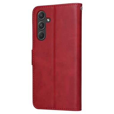 SKALO Samsung A55 5G PU-Läder Plånboksfodral - Röd