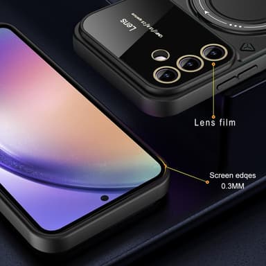 SKALO Samsung A55 5G Hybrid Magnetring Skal - Svart