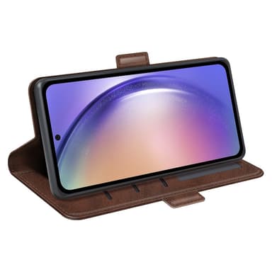SKALO Samsung A55 5G Premium Plånboksfodral - Brun
