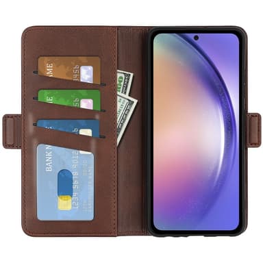 SKALO Samsung A55 5G Premium Plånboksfodral - Brun