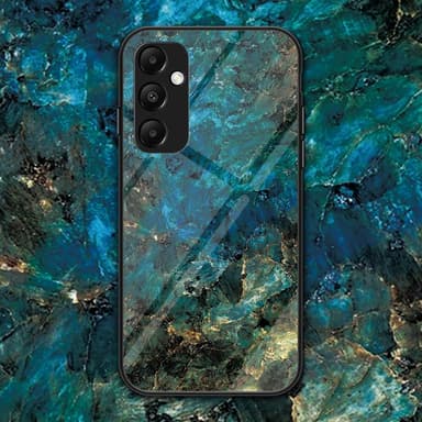 SKALO Samsung A35 5G Marmor Härdat Glas TPU-skal - Motiv 1