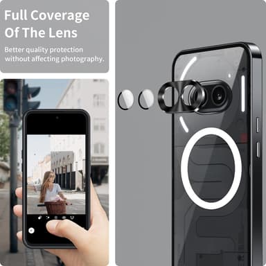SKALO Nothing Phone (2a) Magic Shield Metall Magnetring - Svart