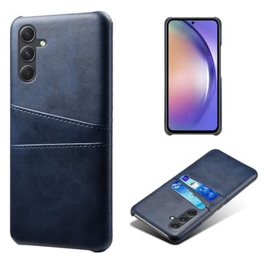 SKALO Samsung A55 5G PU Läder Skal med Korthållare/Plånbok - Blå