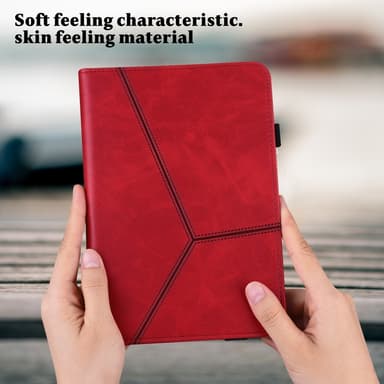 SKALO Samsung Tab A8 PU-Läder Fodral - Röd