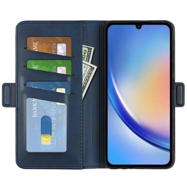 SKALO Samsung A35 5G Premium Plånboksfodral - Blå