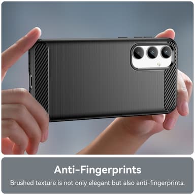 SKALO Samsung A35 5G Armor Carbon Stöttåligt TPU-skal - Svart