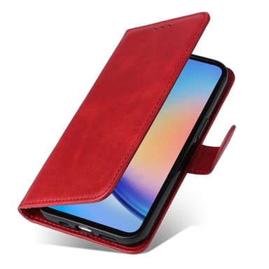 SKALO Samsung A35 5G PU-Läder Plånboksfodral - Röd