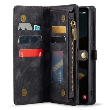 CaseMe Samsung A55 5G CaseMe Big Wallet 2in1 Magnet Plånbok - Svart