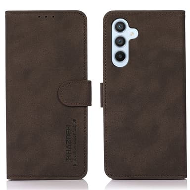 SKALO Samsung A35 5G KHAZNEH Plånboksfodral i PU-Läder - Brun