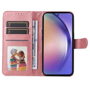 SKALO Samsung A55 5G PU-Läder Plånboksfodral - Rosa