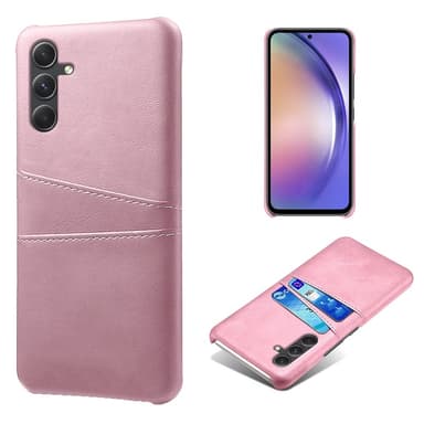SKALO Samsung A55 5G PU Läder Skal med Korthållare/Plånbok - Roséguld