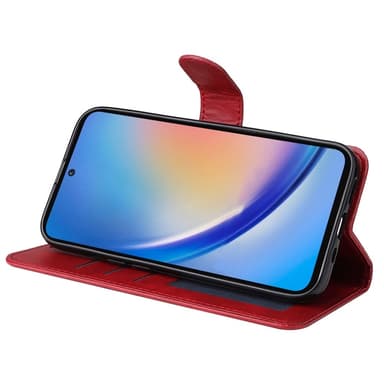 SKALO Samsung A35 5G PU-Läder Plånboksfodral - Röd