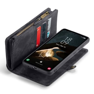 CaseMe Samsung A55 5G CaseMe Big Wallet 2in1 Magnet Plånbok - Svart