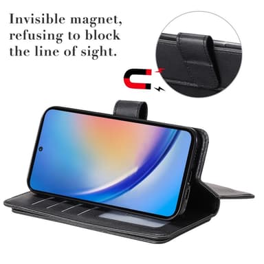 SKALO Samsung A35 5G 10-FACK Plånboksfodral - Svart